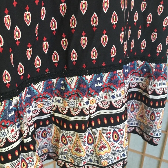 C.O.C Boho Style Curvy Fit Print Top SZ 1XL - Picture 7 of 8